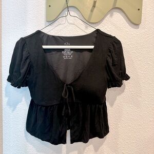 Klassy Network Babydoll Puff Sleeve Brami (Built in Bra Cups) in size XS